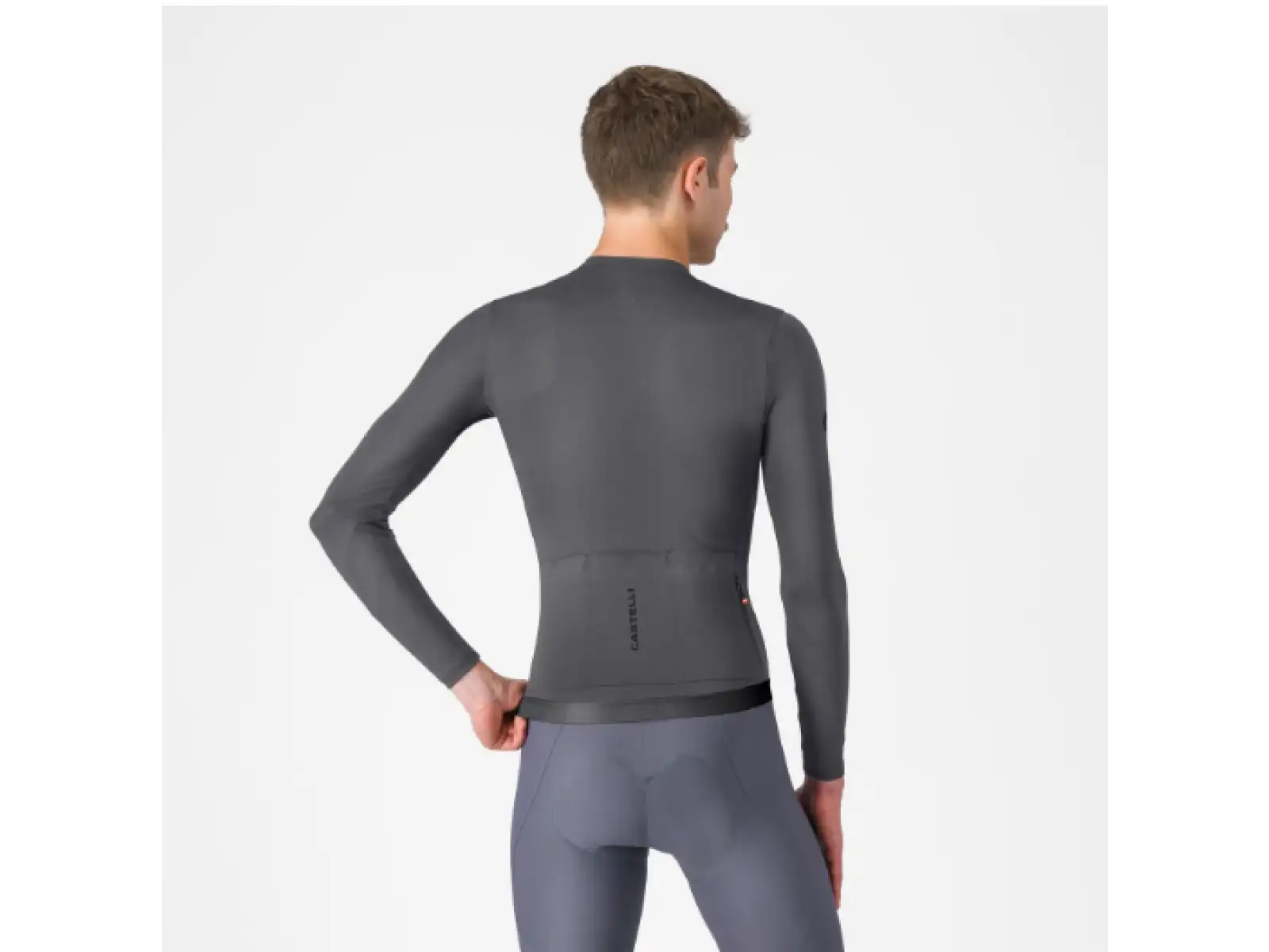 Castelli Espresso 2 pánský dres dlouhý rukáv Smoky Gray
