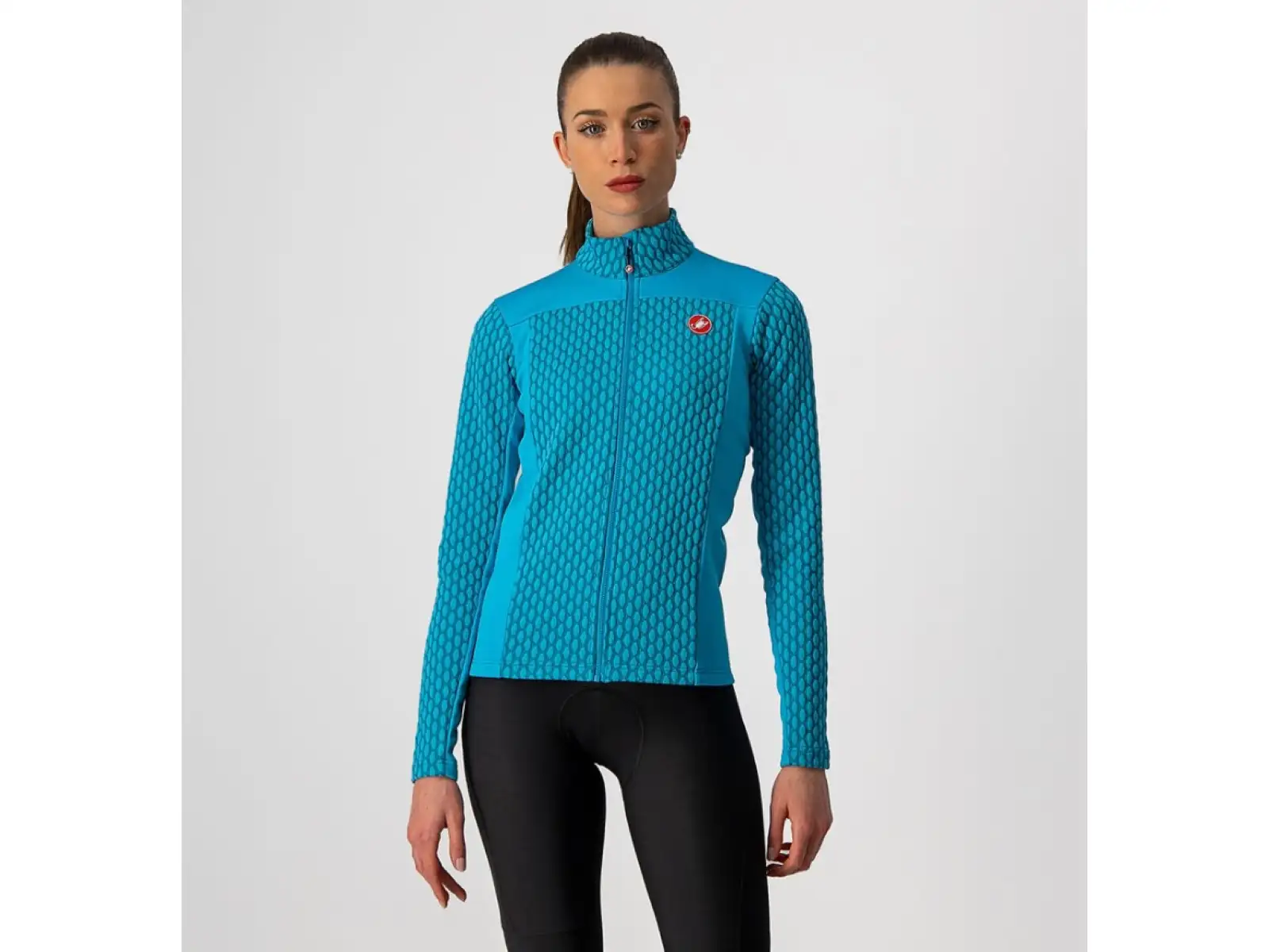 Castelli Sfida 2 dámský dres dlouhý rukáv teal blue/sky blue