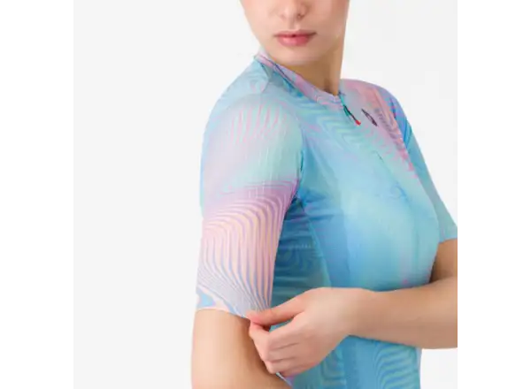 Castelli  Cosmic Vortex dámský dres krátký rukáv Multicolor Pink Green