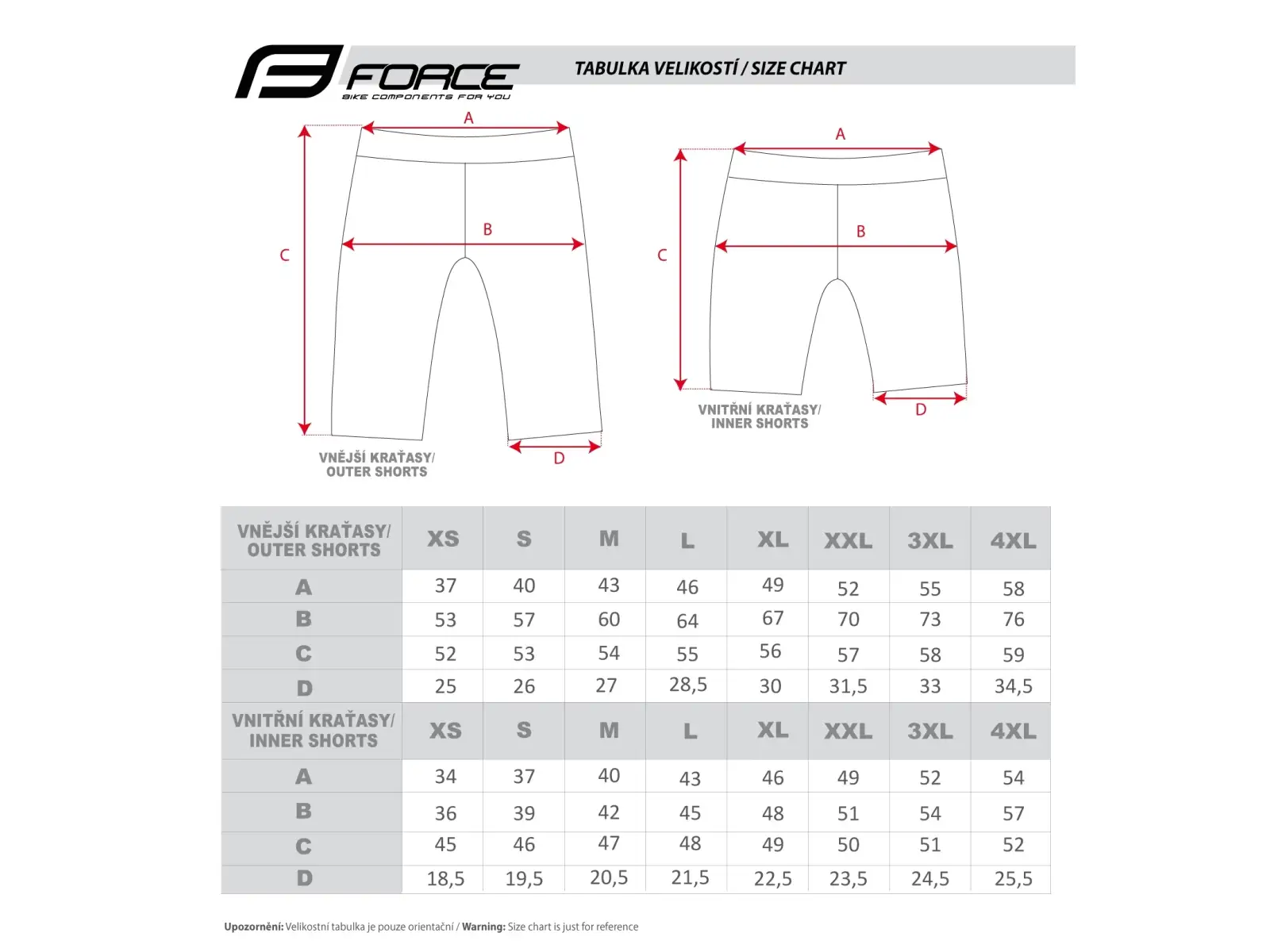 Force Downhill pánské MTB kraťasy s vložkou černá/šedá/červená