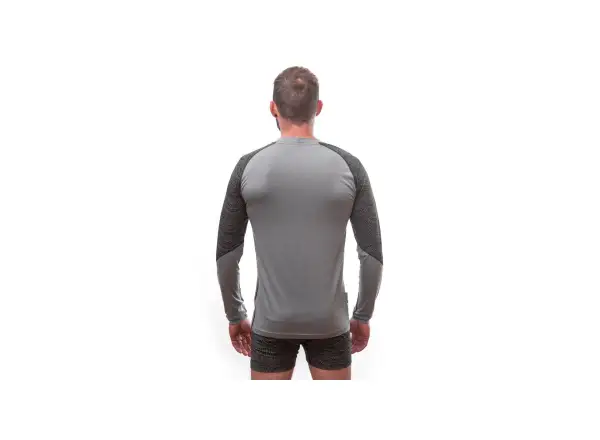 Sensor Merino Impress pánské triko dlouhý rukáv šedá/Maori