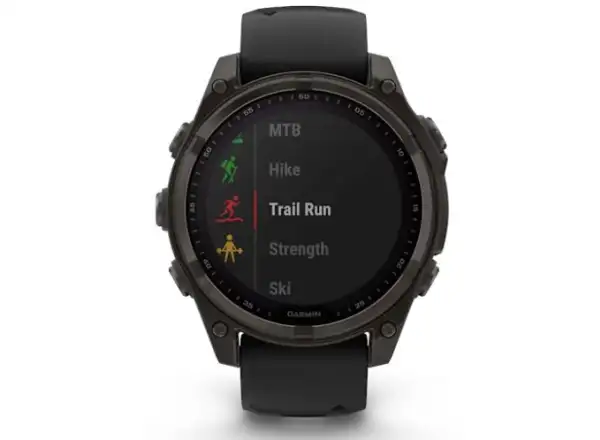 Garmin fenix 8 - 47 mm Solar Sapphire chytré hodinky Carbon Gray DLC Titanium Black/Gray