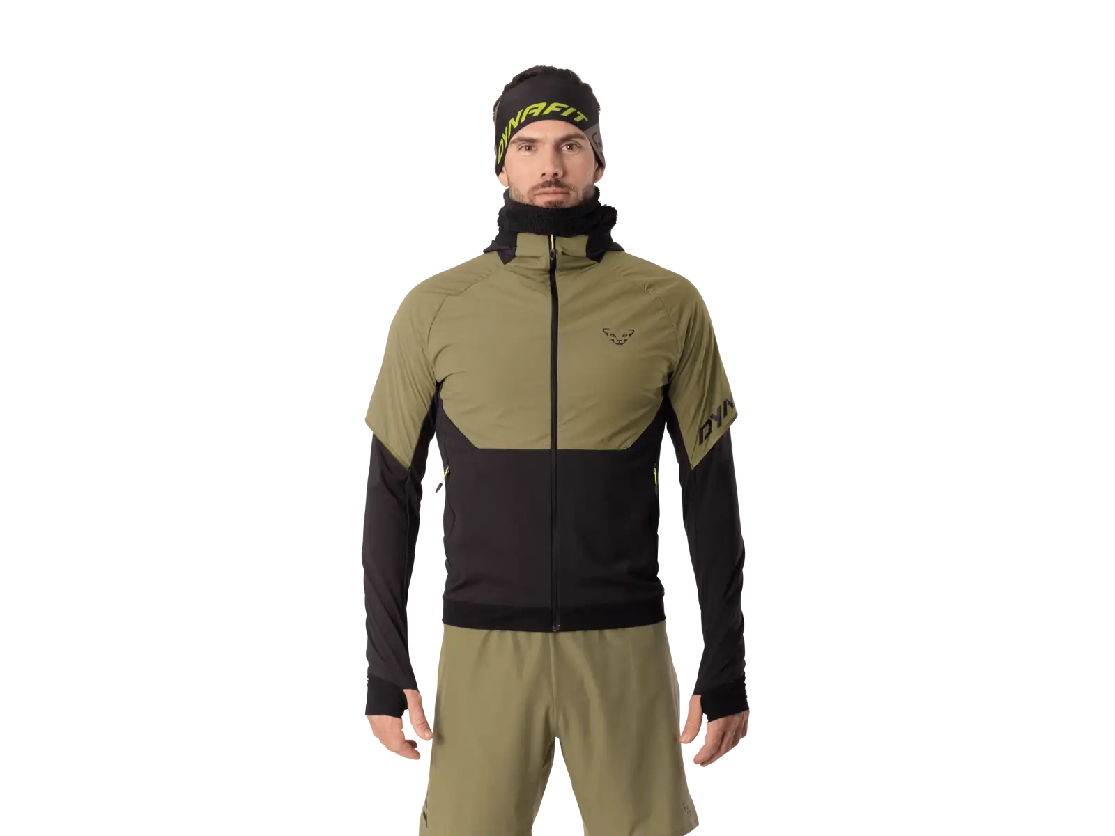 Dynafit Alpine Hybrid pánská běžecká bunda Military Green/Black Out