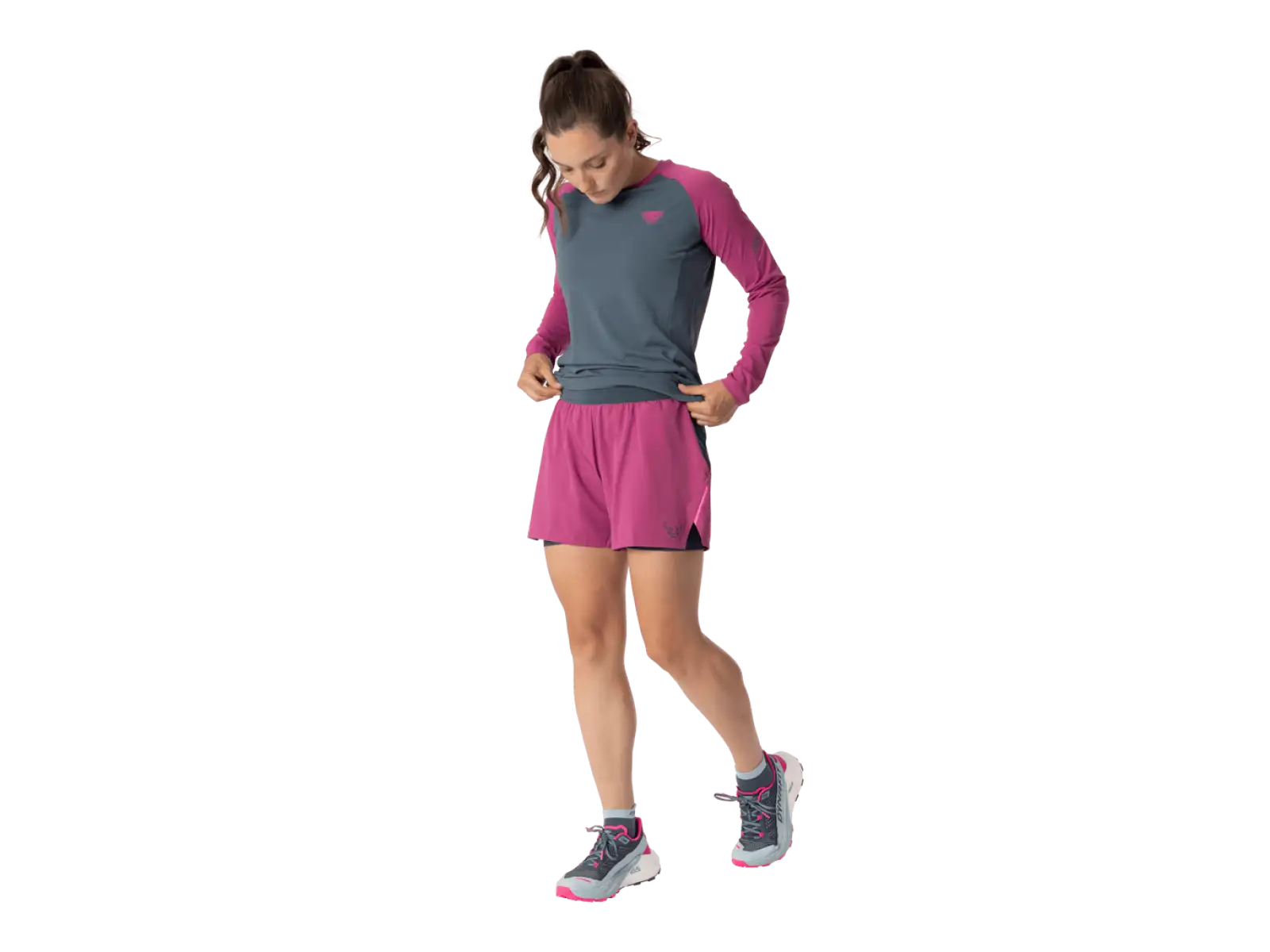 Dynafit Alpine Pro 2v1 dámské běžecké kraťasy Magenta