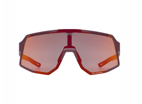 Uvex Sequenze CV cyklistické brýle Burgundy matt/Mirror Red