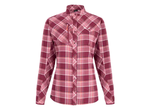 Salewa Fanes Flannel 4 PL W L/S SRT dámská košile dlouhý rukáv rhod/mauv/fluo c