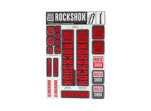 Rock Shox Decal Kit Oxy Red pro Pike/Lyrik/Yari/Domain/Revelation (2018+)