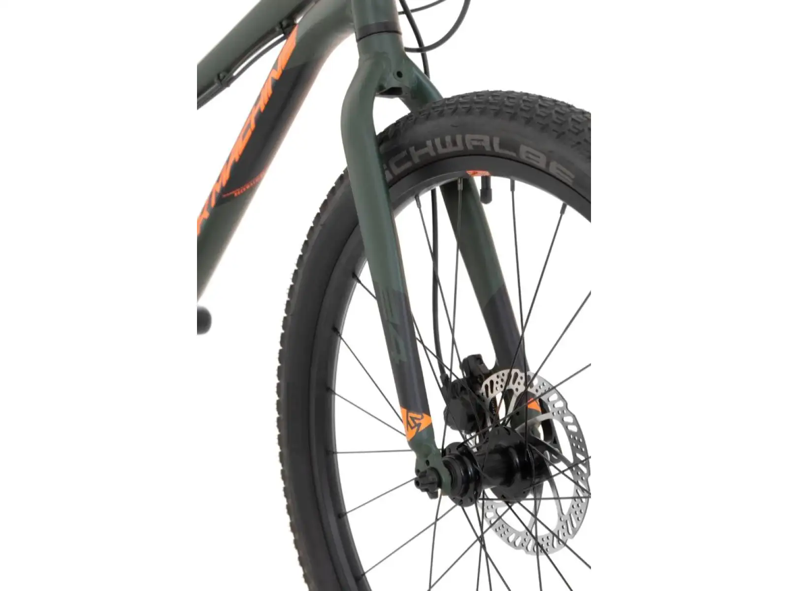 Rock Machine Blizz 24" HD dětské horské kolo Matte Khaki/Neon Orange/Black