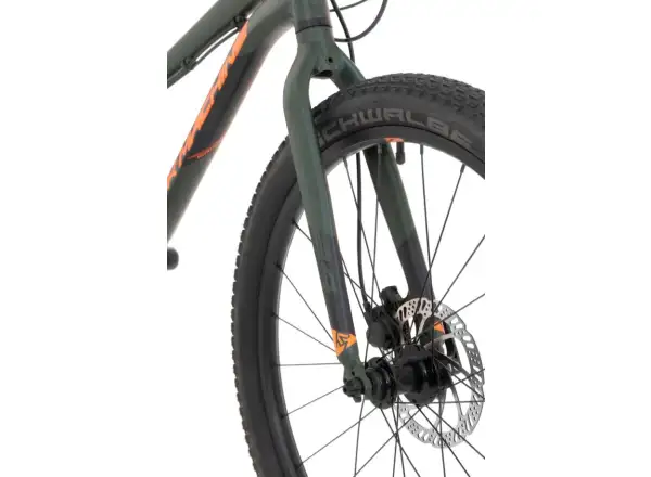 Rock Machine Blizz 24" HD dětské horské kolo Matte Khaki/Neon Orange/Black