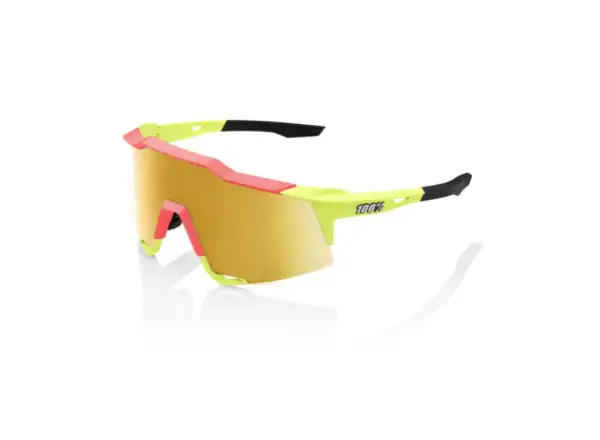 100% Speedcraft brýle Matte Washed Out Neon Yellow/Flash Gold Mirror Lens