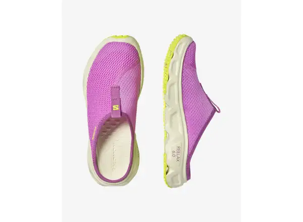 Salomon Reelax Slide 6.0 dámské pantofle Iris Orchid/Asparsgud Green/Acid Lime