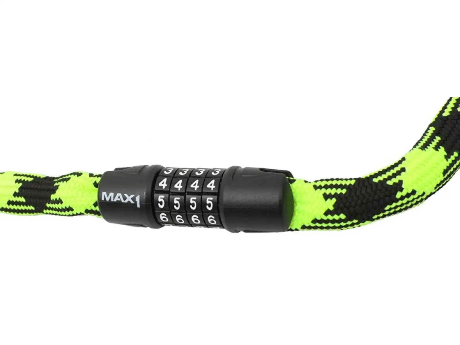 Max1 Twist řetězový zámek kódový 3,2x1200 mm zeleno/černý