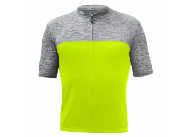 Sensor Cyklo Motion pánský dres krátký rukáv Neon Yellow/šedá