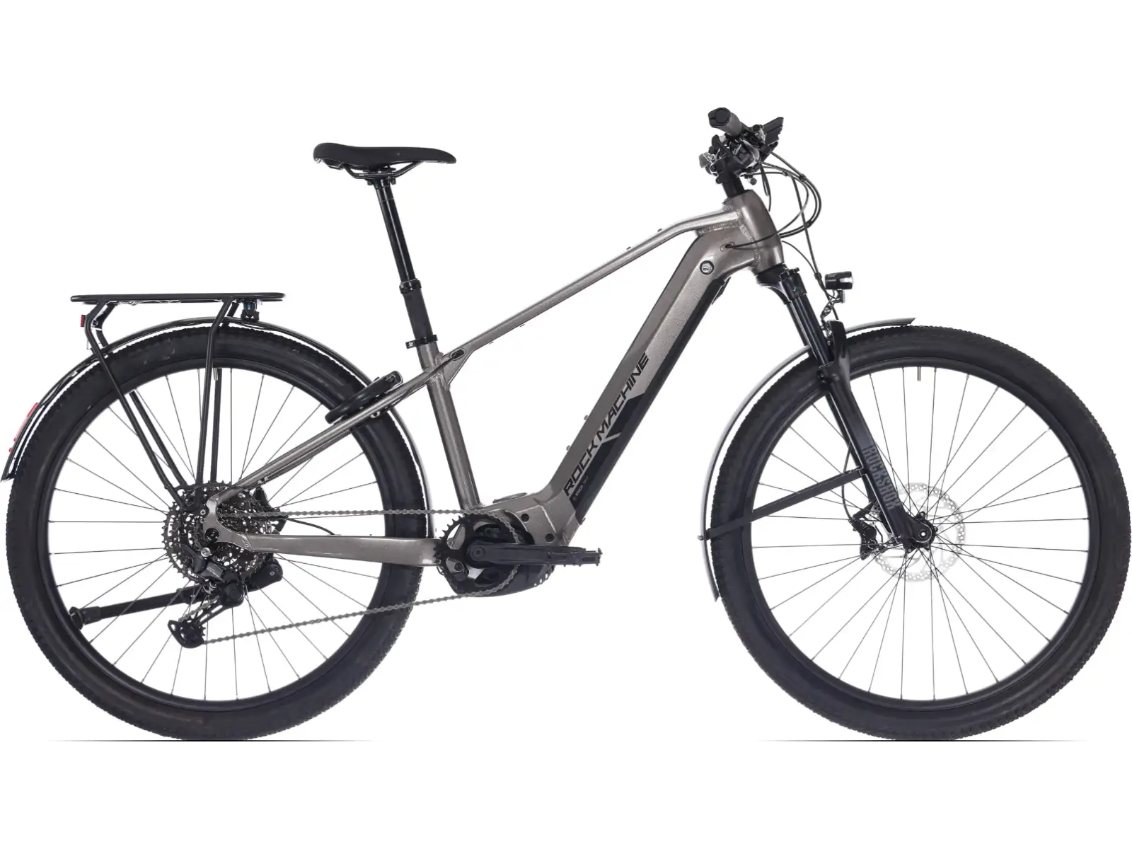 Rock Machine eBlizz B90T horské elektrokoloGloss Stone Grey