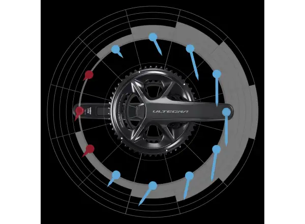 Shimano Ultegra FC-R8100-P silniční kliky 2x12 sp. bez převodníků s Powermetrem
