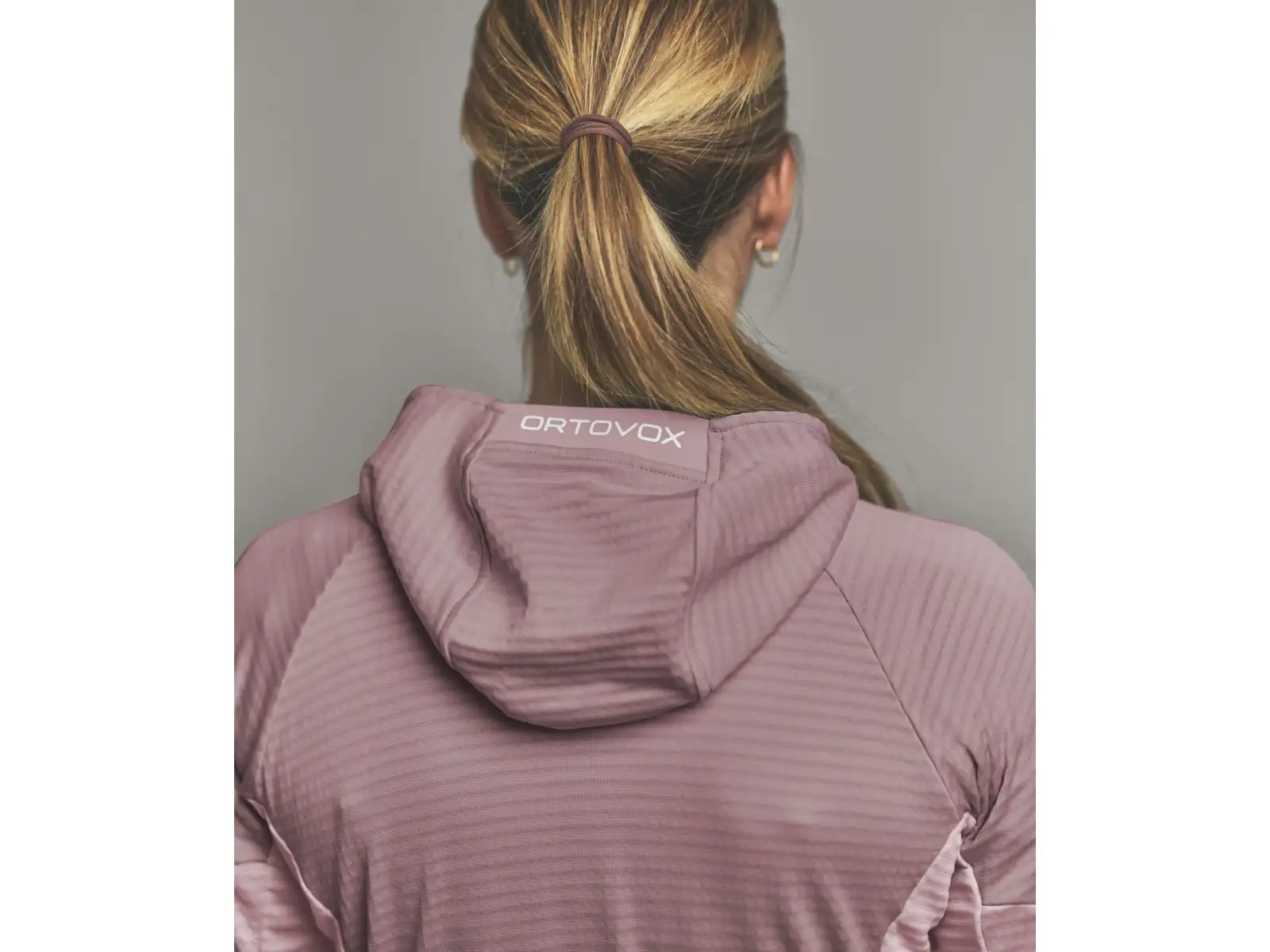 Ortovox Fleece Light Grid Hoody dámská mikina Dawn Rose