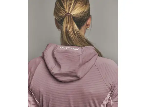Ortovox Fleece Light Grid Hoody dámská mikina Dawn Rose