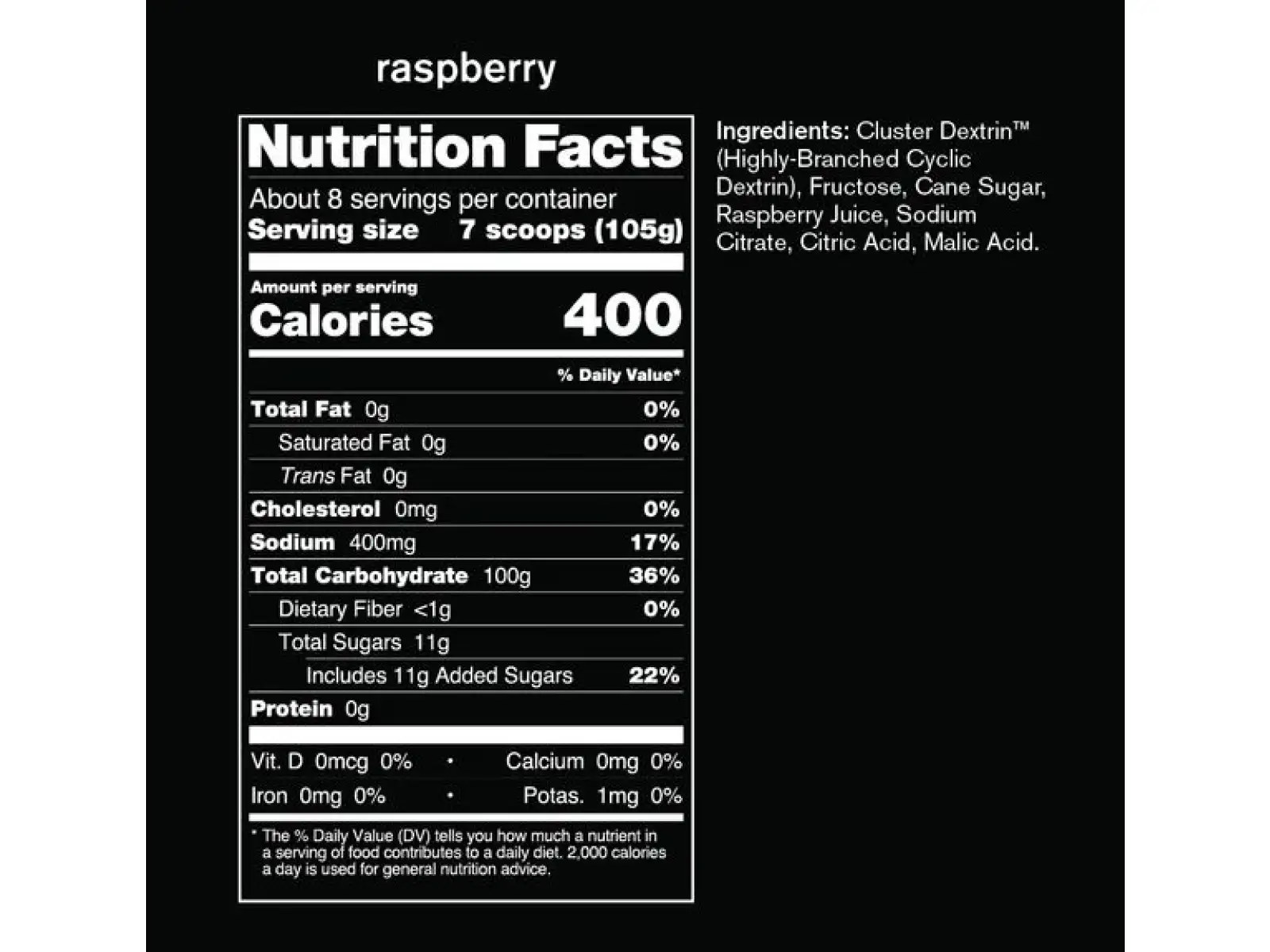 Skratch Labs Super High Carb Sport Drink Mix 840 g malina