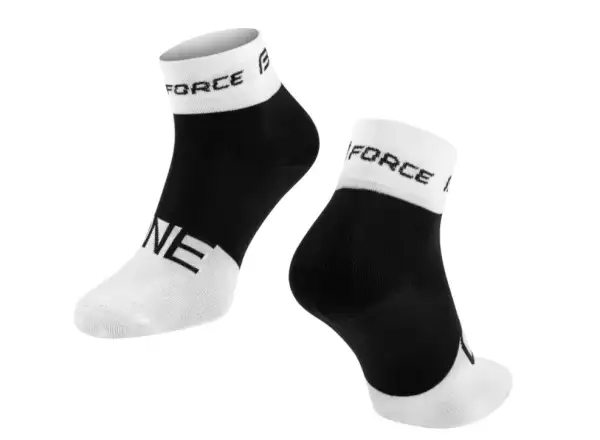 Force One ponožky bílá/černá vel. L-XL (42-47)