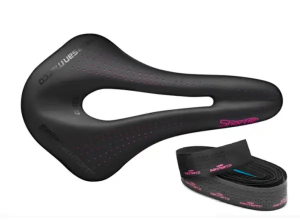 Selle San Marco Shortfit Open-Fit Supercomfort Racing Wide Lady KIT 2020 + omotávka Pink