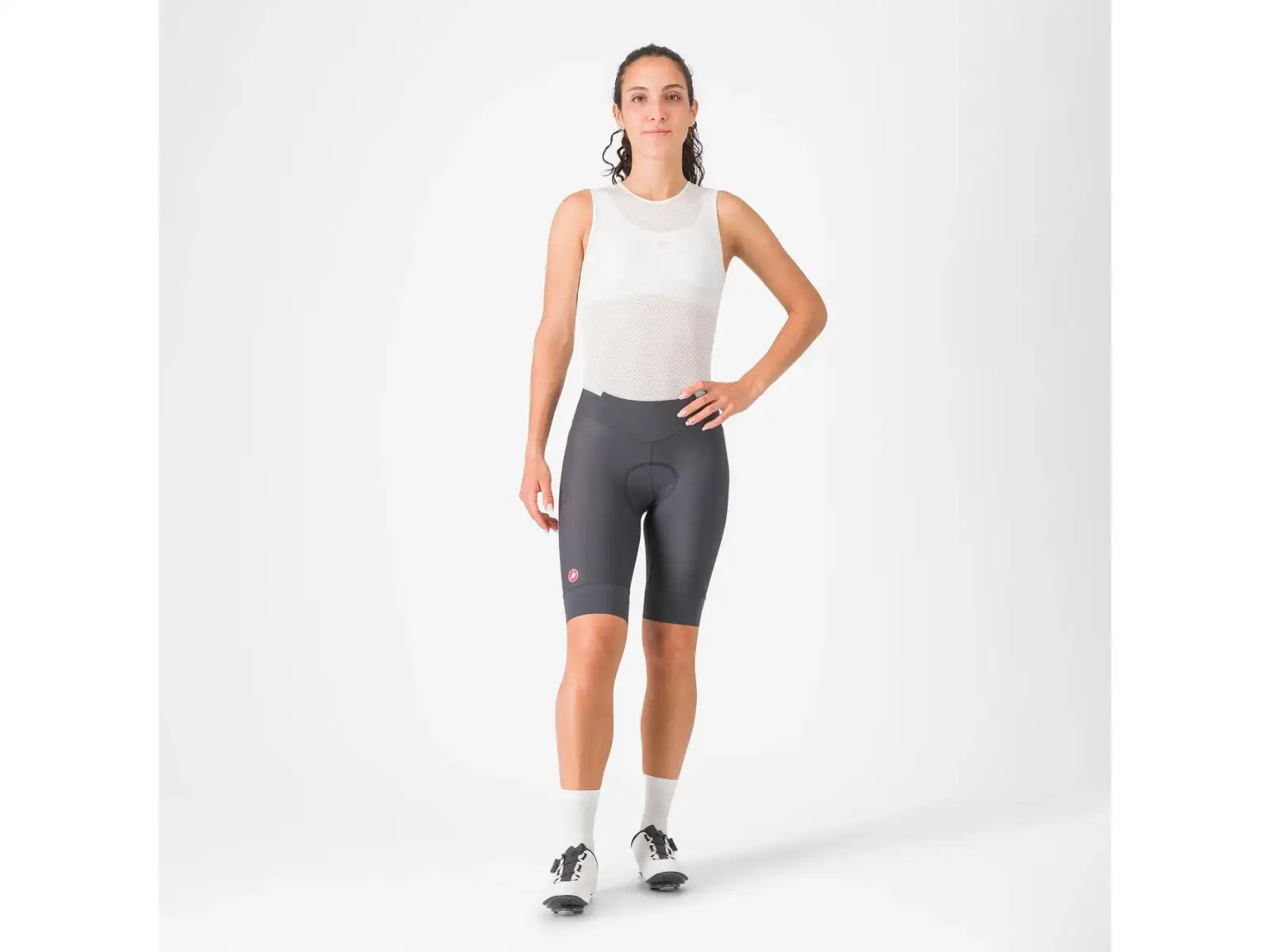 Castelli Prima 2 dámské kraťasy s vložkou Dark Gray/Pool Blue