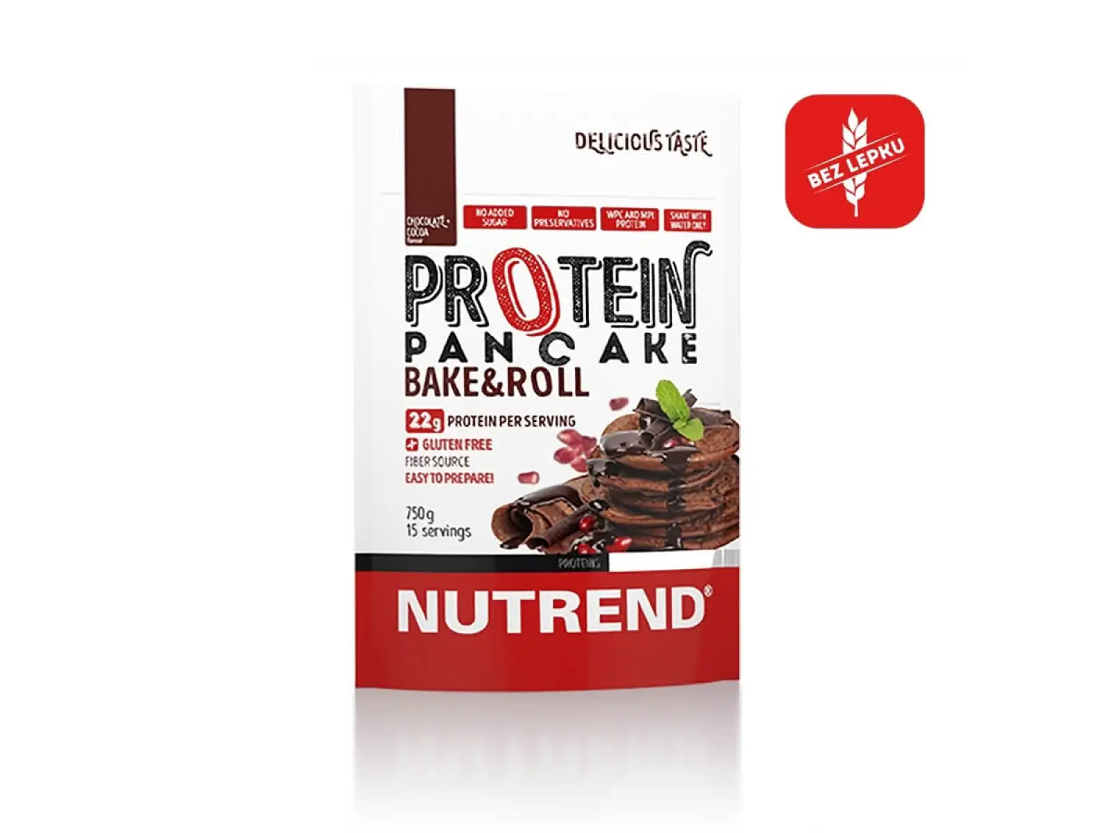 Nutrend Protein Pancake 750 g čokoláda + kakao