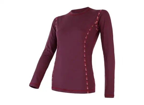 Sensor Merino Air dámské triko dlouhý rukáv Port Red