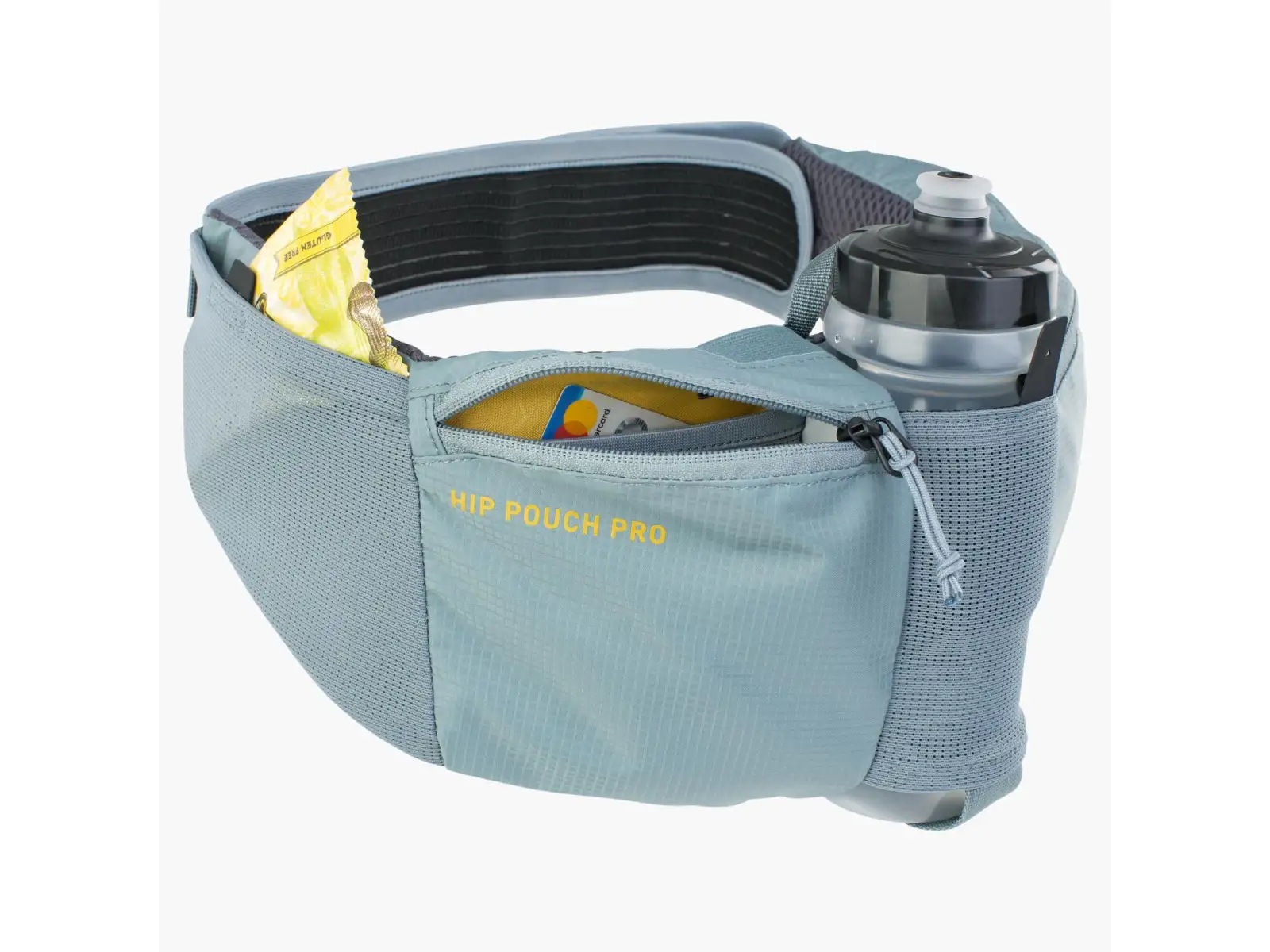 Evoc Hip Pouch Pro ledvinka 1 l Steel + láhev 0,55 l