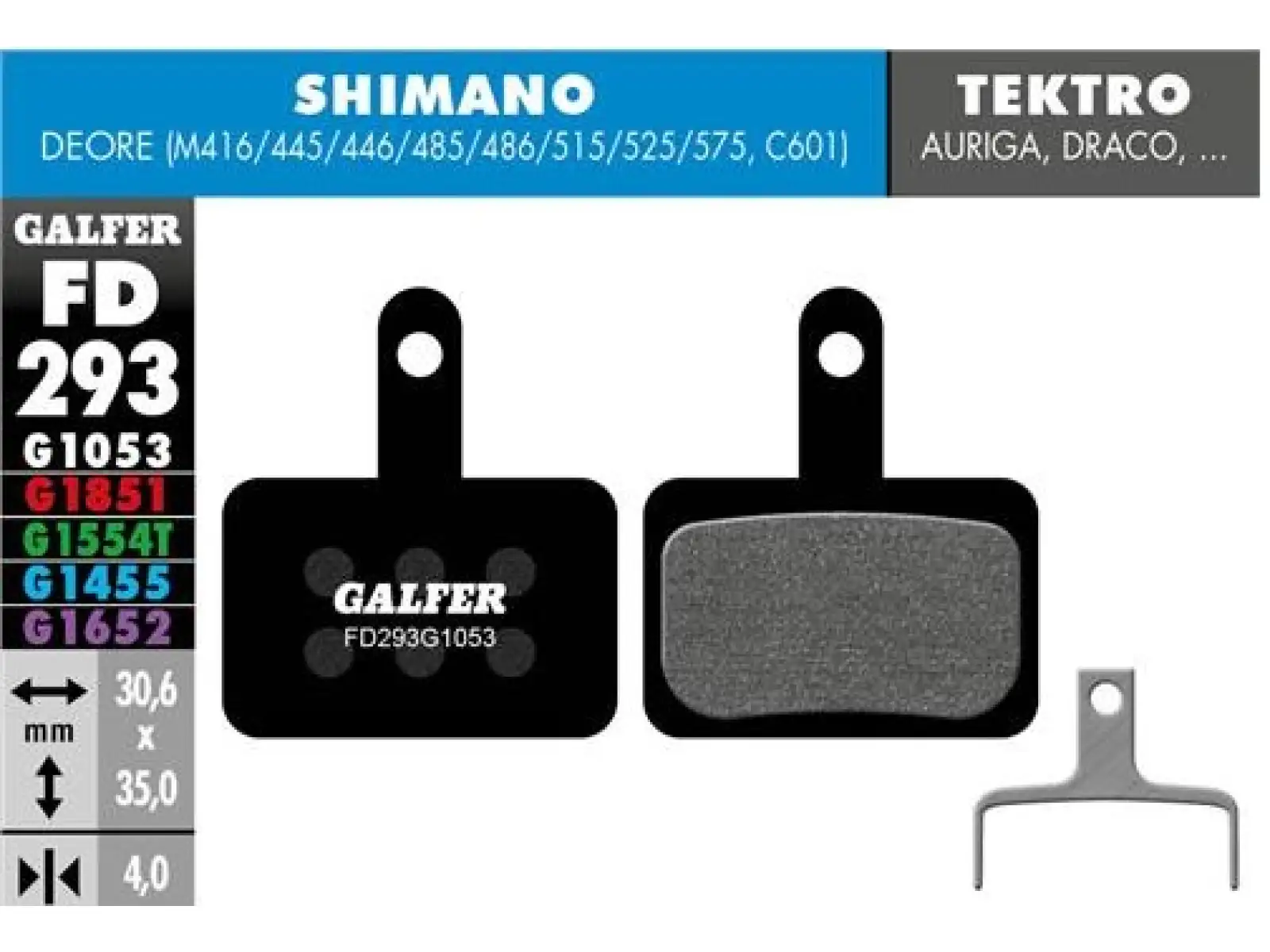 Galfer FD293 Standard G1053 brzdové destičky pro Shimano/Tektro/TRP
