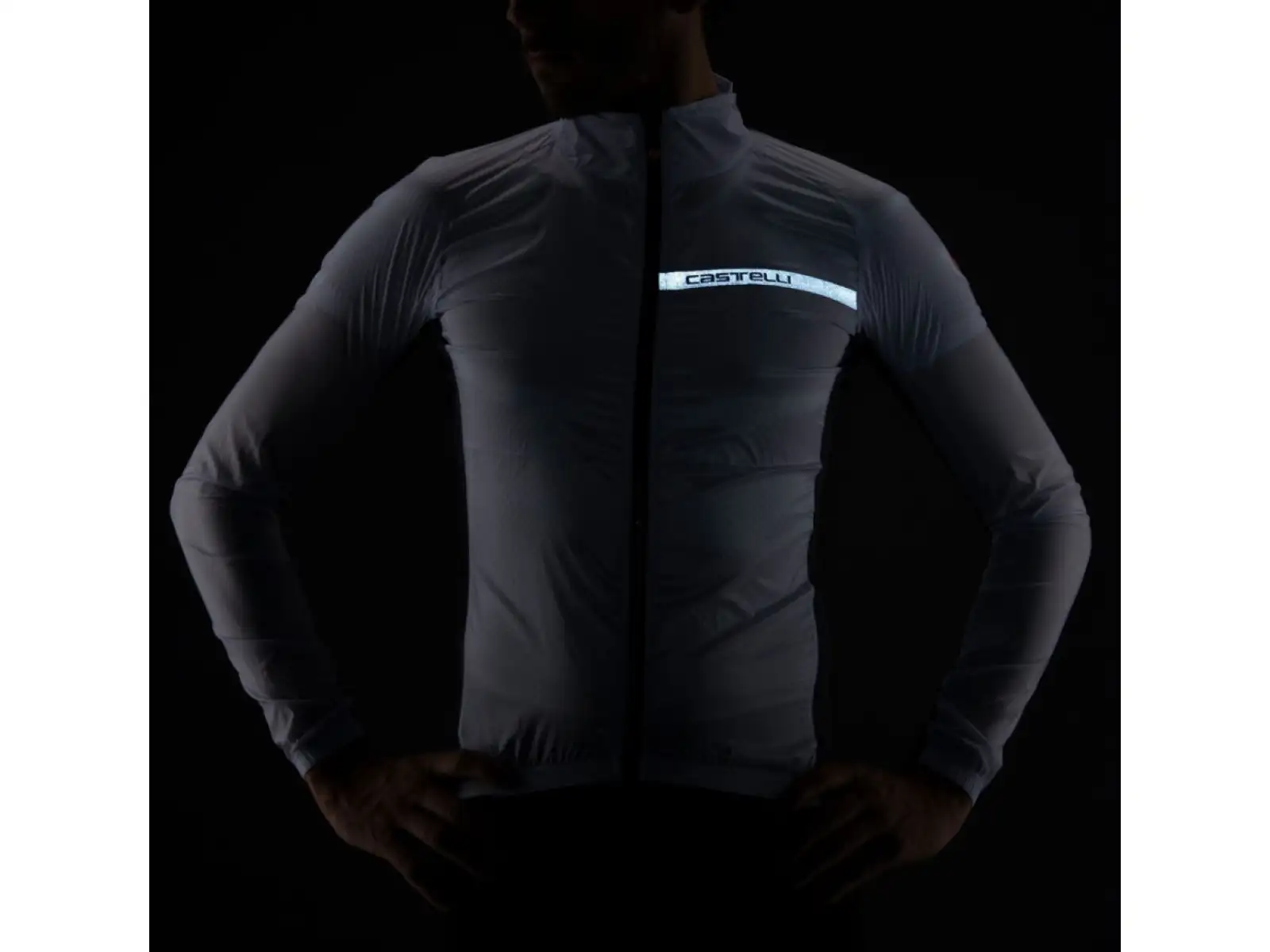 Castelli Squadra Stretch pánská bunda light black/dark gray
