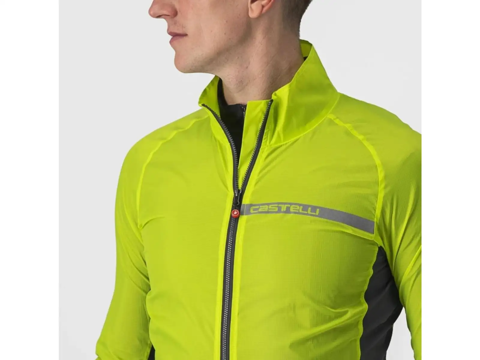 Castelli Squadra Stretch pánská bunda Electric Lime/Dark Grey