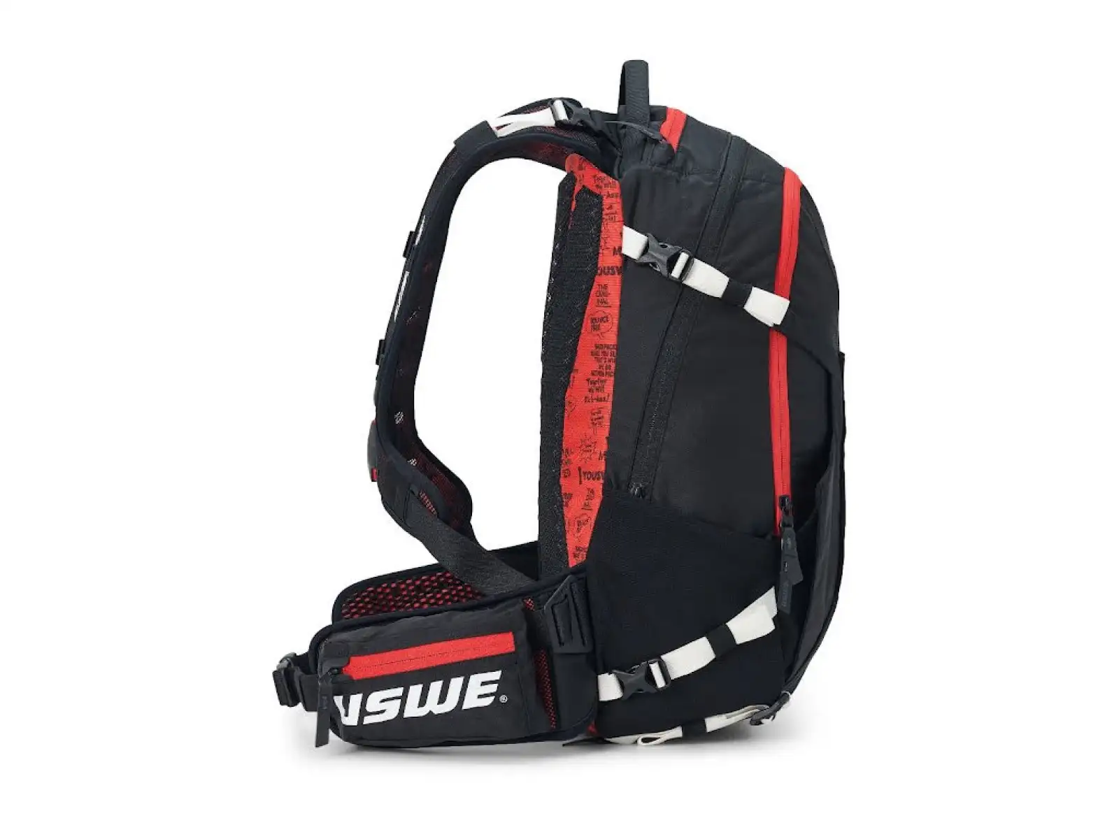 USWE Flow 16 batoh s chráničem páteře Black/Red 16l vel. S