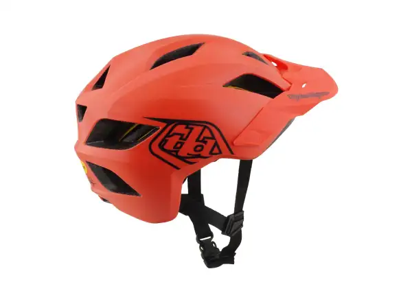 Troy Lee Designs Flowline Mips dětská přilba Point Coral/Charcoal