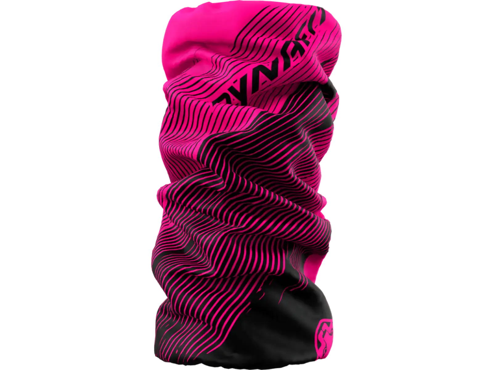 Dynafit Logo Neck Gaiter nákrčník pink glo striped