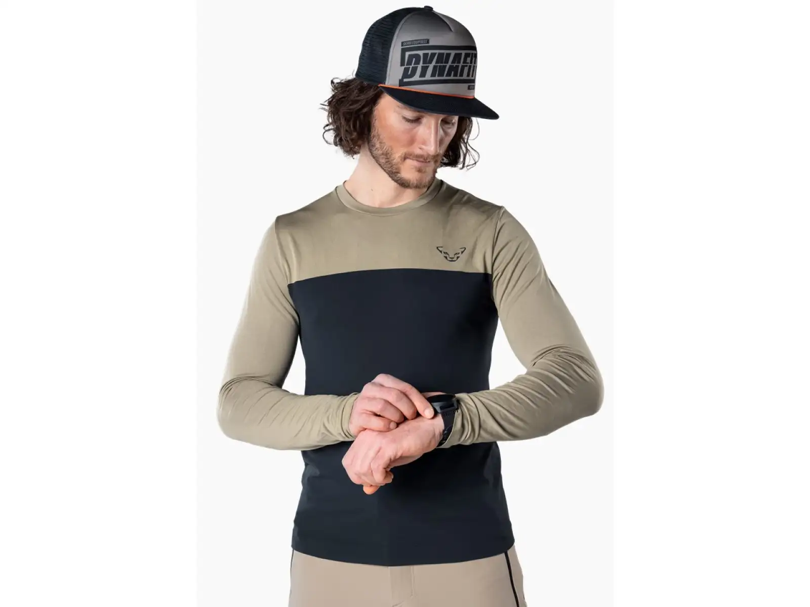 Dynafit Traverse S-Tech pánské triko dlouhý rukáv Blueberry/Rock Khaki