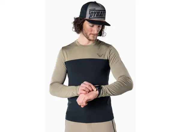 Dynafit Traverse S-Tech pánské triko dlouhý rukáv Blueberry/Rock Khaki