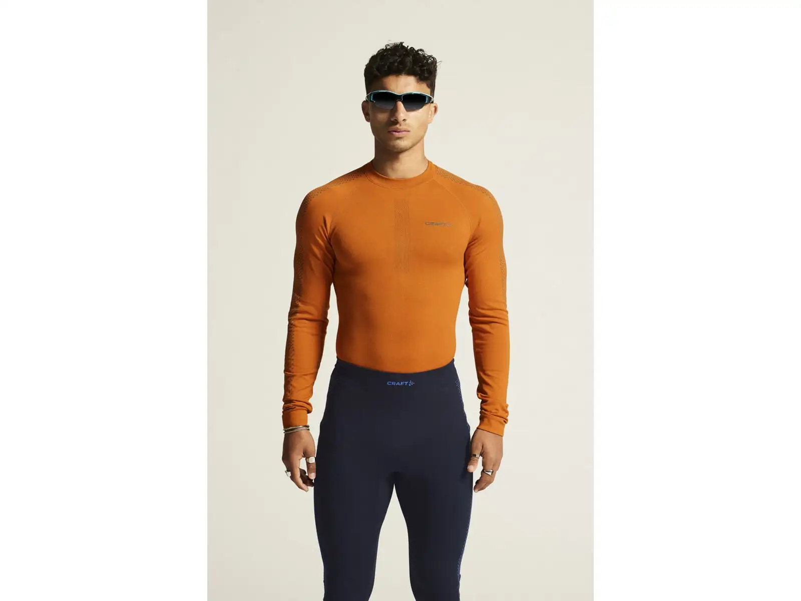 Craft ADV Warm Intensity pánské funkční triko dlouhý rukáv oranžová