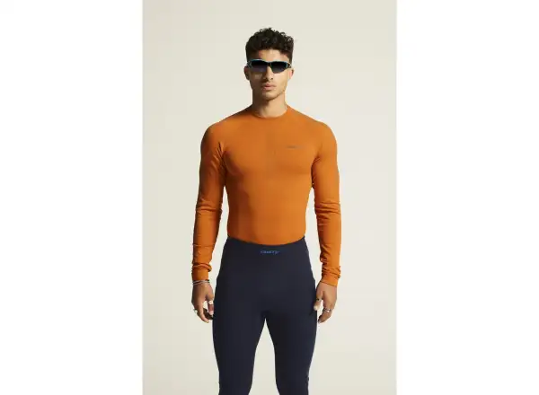 Craft ADV Warm Intensity pánské funkční triko dlouhý rukáv oranžová