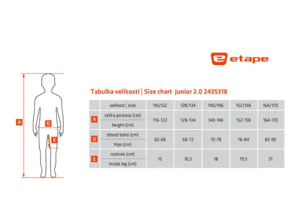 Etape Junior 2.0 dětské kraťasy s vložkou černá/zelená