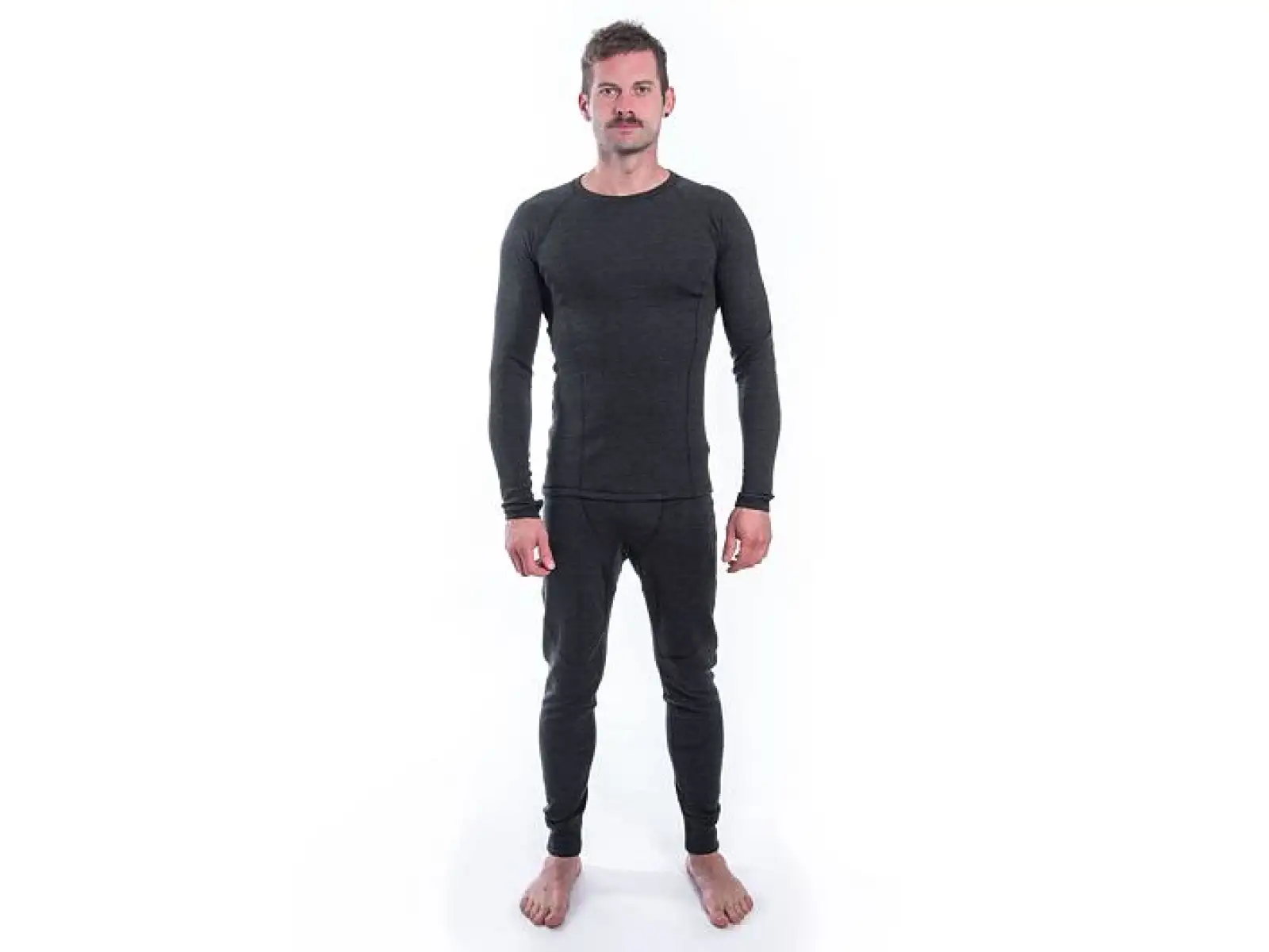 Sensor Merino Bold pánské triko dlouhý rukáv Anthracite Gray