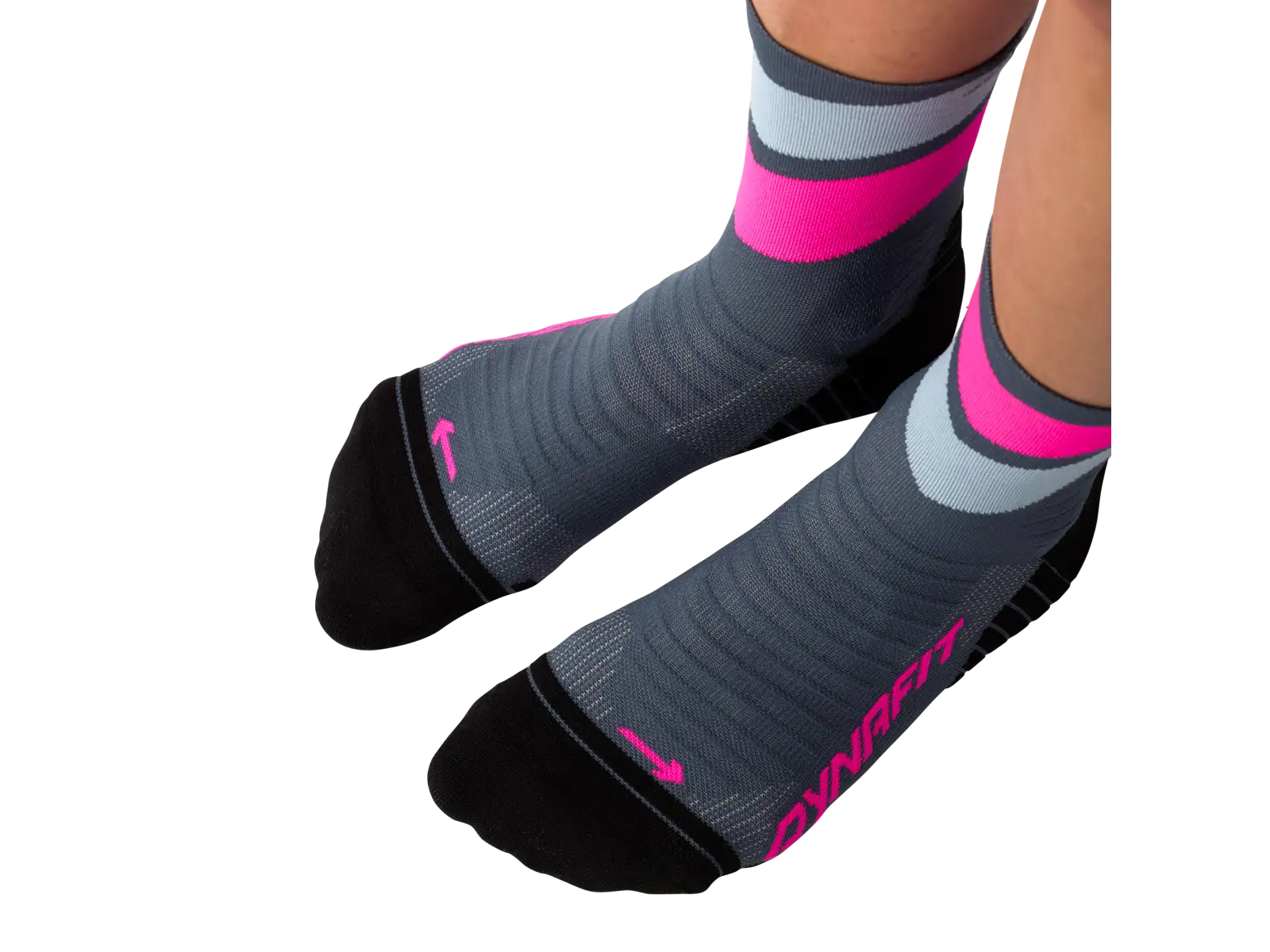 Dynafit Ultra Mid běžecké ponožky Cinder/Pink Glo