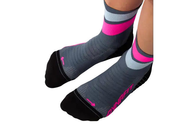 Dynafit Ultra Mid běžecké ponožky Cinder/Pink Glo