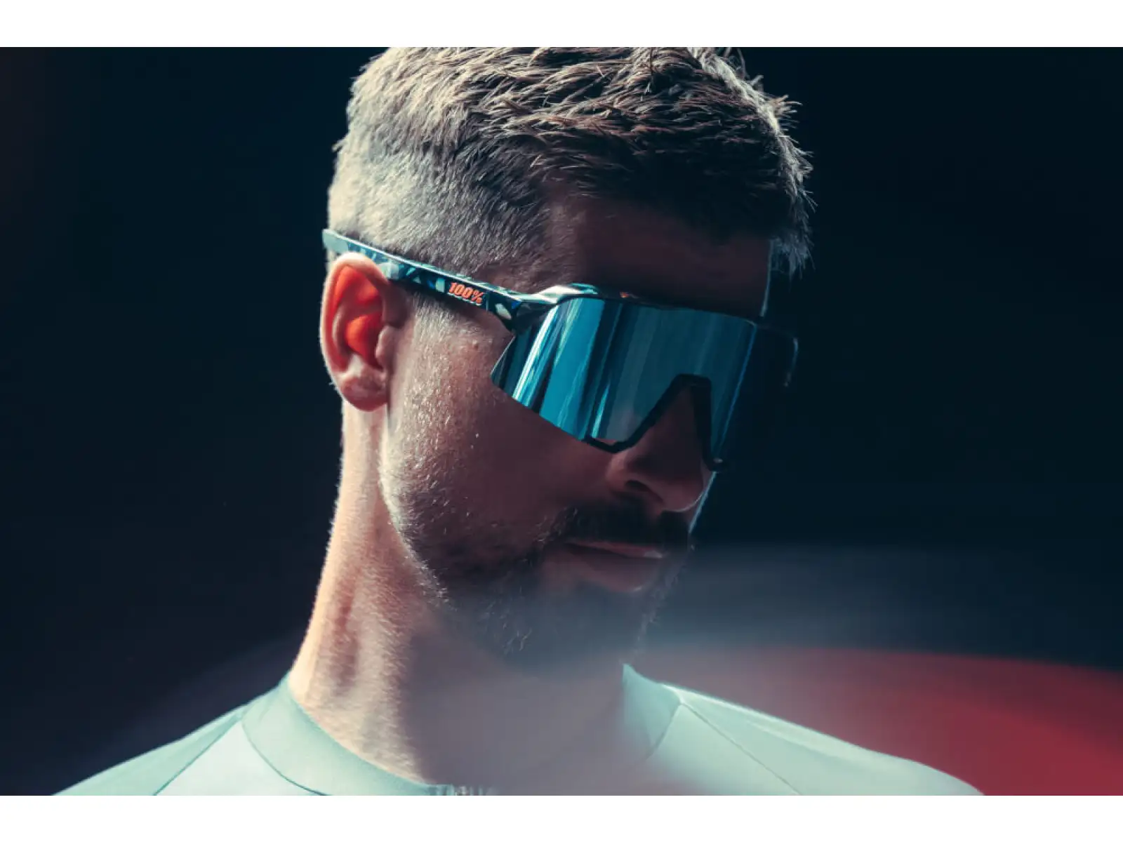 100% S3 HiPER cyklistické brýle Black Holographic/Blue Multilayer Mirror Lens