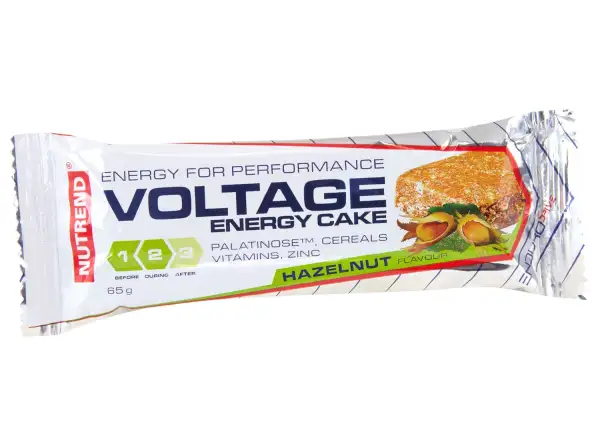 Nutrend tyčinka Voltage Energy Cake 65g oříšek