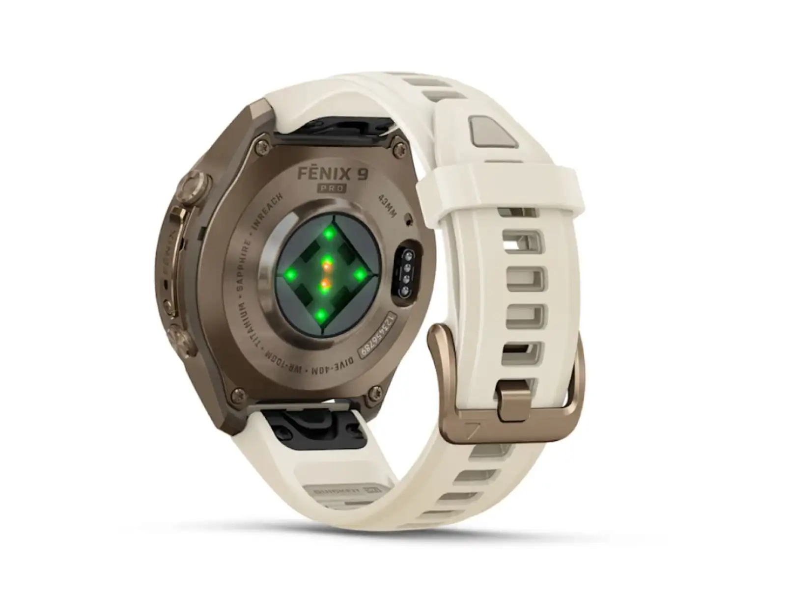 Garmin Fénix 9 Pro inReach 43 mm chytré hodinky Autumn Gold Titanium Cream/French Gray