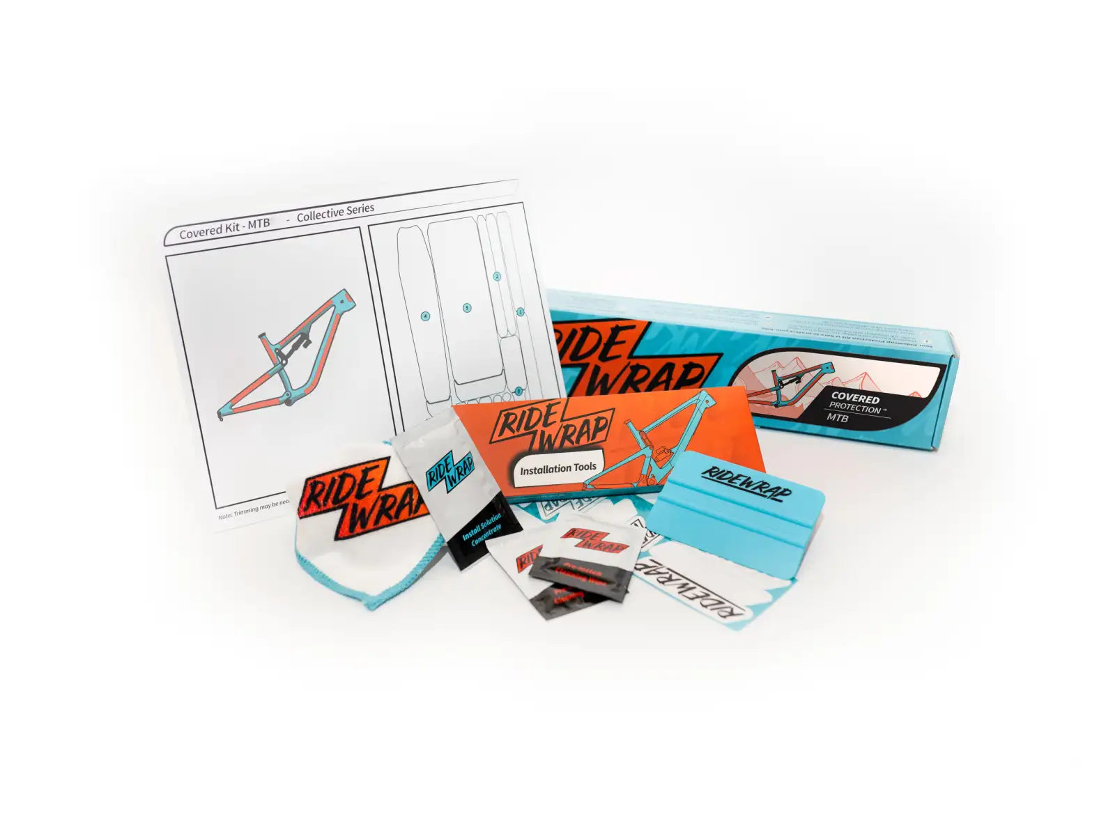 RideWrap set ochranných fólií na rám 60 % pokrytí pro celoodpružená horská kola