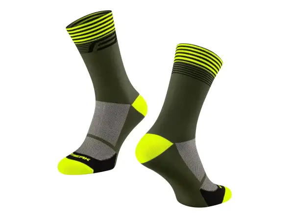 Force Streak ponožky zeleno/fluo