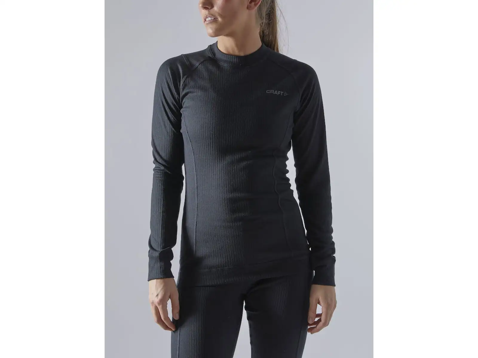 Craft Core Dry Baselayer dámský set triko dlouhý rukáv+kalhoty černá