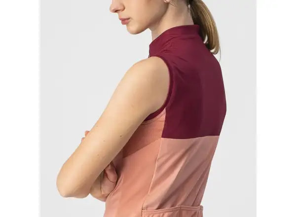 Castelli Velocissima dámský dres bez rukávů blush/bordeaux