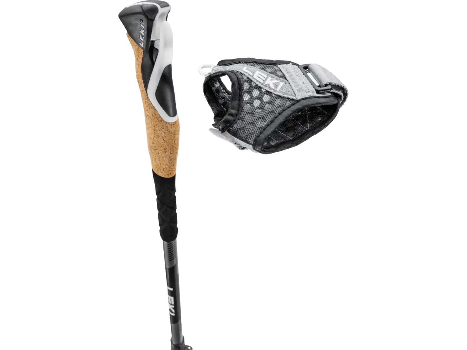 Leki Cross trekingové hole Dark Anthracite/LightBlue vel. 100-135 cm